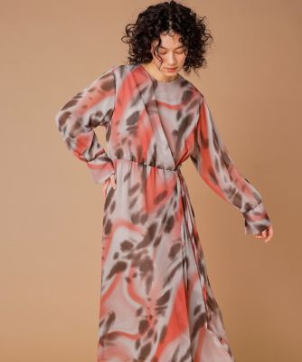 ＜la veille by SUPERIOR CLOSET (Women)＞楊柳プリントワンピース　　（８０６０１２１９０２）