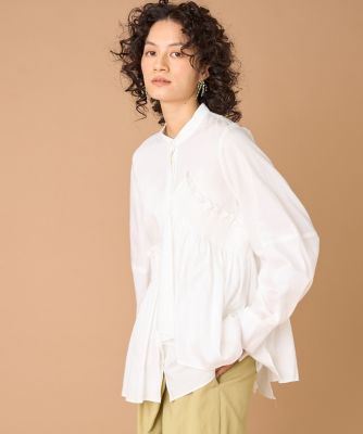 ＜la veille by SUPERIOR CLOSET (Women)＞シャーリングブラウス　（８０６０１８２９０３）