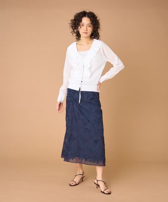ラメニットフリルカーディガン（8062178916） | la veille