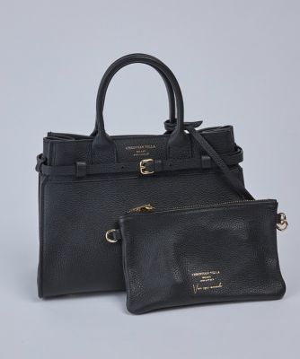 ポーチ付きレザートートバッグ《CHRISTIAN VILLA