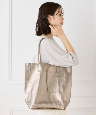 ＜SUPERIOR CLOSET (Women)＞メタリックビッグトートバッグ《ＭＡＲＬＯＮ》（８１５０２０６３３７）