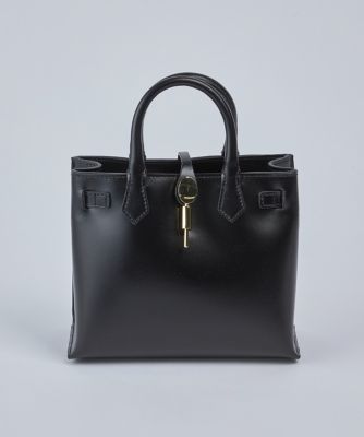 美品クリスチャンヴィラ　スーペリアクローゼット　トートバッグ　黒 ポーチ付きレザートートバッグ《CHRISTIAN VILLA