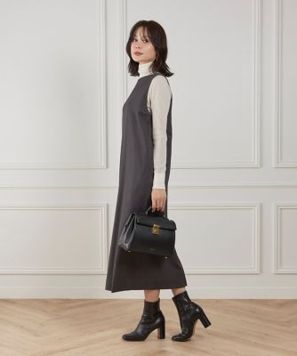 【新品同様】DEMELLIER THE MIDI PARIS ミディパリ黒 The Midi Paris ハンドバッグ《DEMELLIER