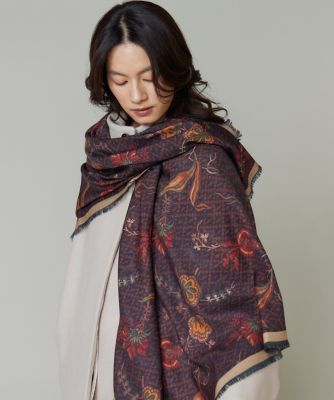★DELBA × AGNONA 　希少　XL　イタリア製　ロング　スカーフ柄★ ☆DELBA × AGNONA 希少 XL イタリア製 ロング スカーフ柄☆