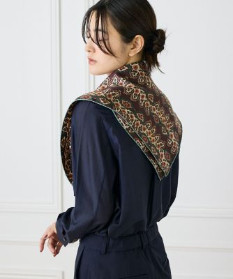 SUPERIOR CLOSET (Women)/スーペリアクローゼット Small Classical Dara Scarf スカーフ《Tapis Noir》(8150284611) 40チャイロ スカーフ・ショール【三越伊勢丹/公式】