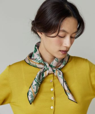 SUPERIOR CLOSET (Women)/スーペリアクローゼット Small Classical Darlene Scarf スカーフ《Tapis Noir》(8150284612) 50ミドリ スカーフ・ショール【三越伊勢丹/公式】