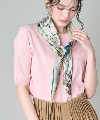 ＜SUPERIOR CLOSET (Women)＞ダイヤ型スカーフ　キャリッジ《ｍａｎｉｐｕｒｉ》（８１６０２８４６０５）