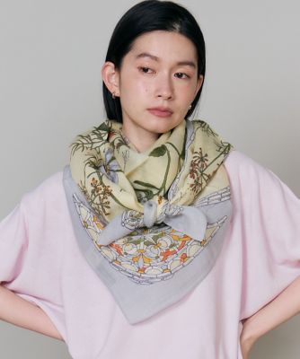 ハーバルガーデンバンダナ コットンシルクストール《manipuri