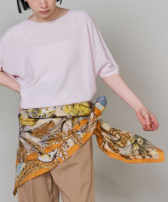 コラージュジャングルフルーツ コットンシルクストール