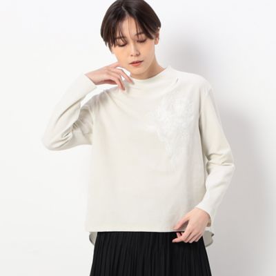 コーデュロイジャージー　フラワーブーケ刺繍プルオーバー（０１０１ＥＡ１１）