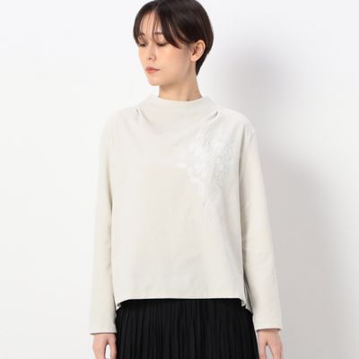 コーデュロイジャージー　フラワーブーケ刺繍プルオーバー（０１０１ＥＡ１１）