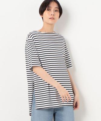 ＜COMME CA (Women)＞サイロプレミアムボーダー　ロングシャツ（０１０１ＥＥ０１）