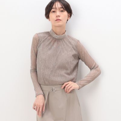 ＜三越伊勢丹/公式＞ COMME CA (Women)/コムサ ラメジャージー スキンTシャツ ベージュ トップス【三越伊勢丹/公式】