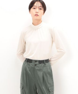 ＜COMME CA (Women)＞リブジャージー　ハイネックプルオーバー（０１０１ＥＥ０４）