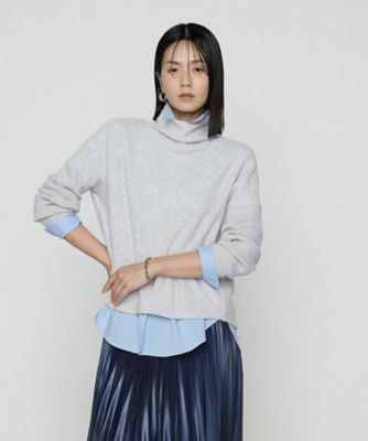 アンゴラオフタートルニット hasegawa】シルクウールアンゴラ オフタートルセーター | & Silk