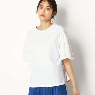 ＜COMME CA (Women)＞タックフレアースリーブＴシャツ（０１０１ＥＹ０７）