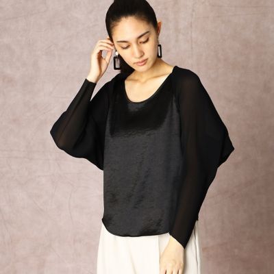 ＜COMME CA (Women)＞シフォンプリーツボレロ（０１０２ＣＲ０３）