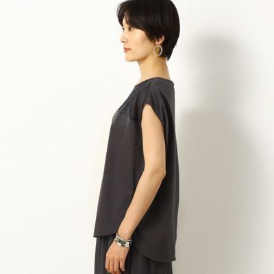 スパンコール刺繍　フレンチスリーブＴシャツ（０１０２ＥＡ０１）