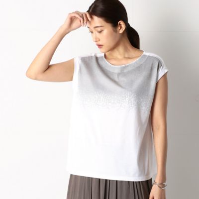 ＜COMME CA (Women)＞メタリックビーズ　Ｔシャツ（０１０２ＥＷ０４）