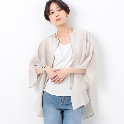 ＜COMME CA (Women)＞リネンシルクシフォン　シャツ羽織（０１０２ＨＤ０１）