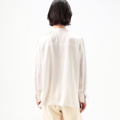 セレモニーピンタック ボウタイブラウス（0102HG01