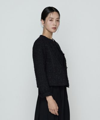 セレモニーツイード ノーカラージャケット（0102JO02