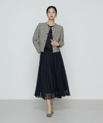 セレモニーツイード ノーカラージャケット（0102JO02