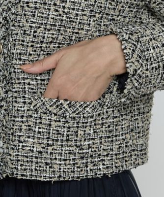 セレモニーツイード ノーカラージャケット（0102JO02