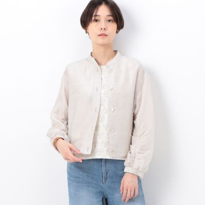 ＜COMME CA (Women)＞リネンシルクシフォン　シャツブルゾン（０１０２ＶＤ０１）