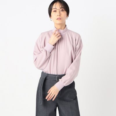 【SALE】COMME CA (Women)/コムサ 起毛ストレッチサテン リブギャザープルオーバー(0104HG05) ライラック トップス【三越伊勢丹/公式】