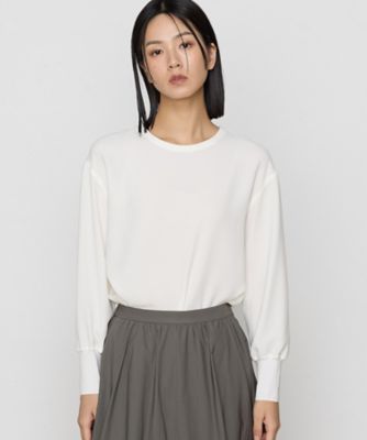 ＜COMME CA (Women)＞ストレッチバックサテン梨地　ラウンドネックプルオーバー（０１０４ＨＩ０４）