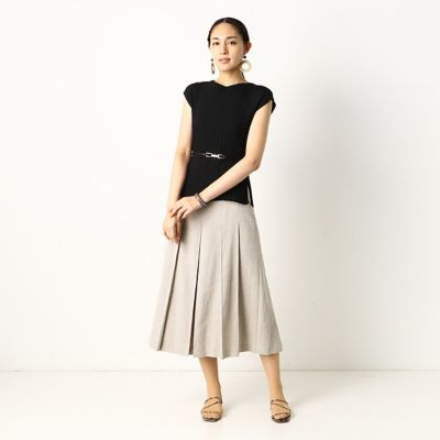 ツイスト梨地ストレッチ　ランダムプリーツ　ブラウス（０１０４ＨＴ１２）