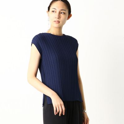 ツイスト梨地ストレッチ　ランダムプリーツ　ブラウス（０１０４ＨＴ１２）