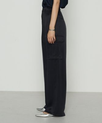 キュプラツイル サテンツイルワイドカーゴパンツ（0105PM01