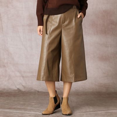 ＜COMME CA (Women)＞エコレザー　キュロットパンツ（０１０５ＰＲ０６）