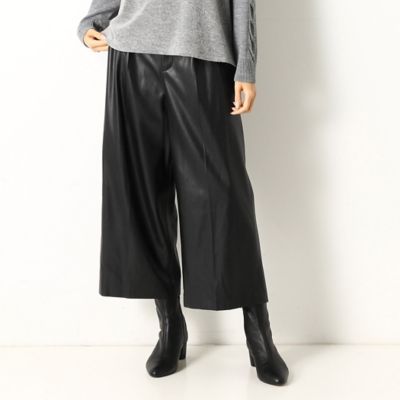 ＜COMME CA (Women)＞【ウォッシャブル】フェイクレザー　キュロットパンツ（０１０５ＰＷ０６）