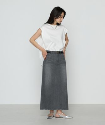 コットンデニム／コットンスラブ デニムタイトスカート