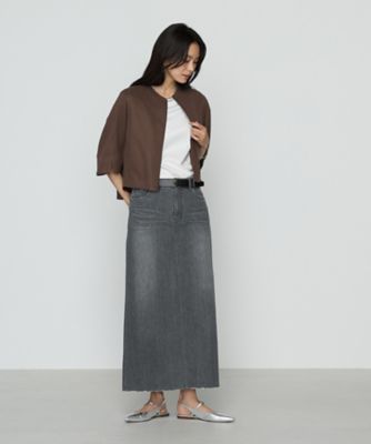 MM6 / comme des garcons/タイトスカート/40/コットン/IVO/00s～ コットンデニム／コットンスラブ デニムタイトスカート