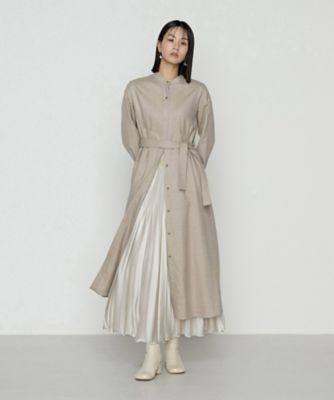 サテンチンツ コンビネーションプリーツスカート（0106FM02