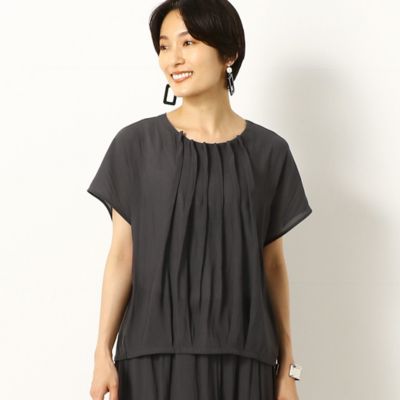 ＜COMME CA (Women)＞【セットアップ対応／洗える】強撚割繊エアフロ―　フロントタックプルオーバー（０１０７ＨＺ０３）