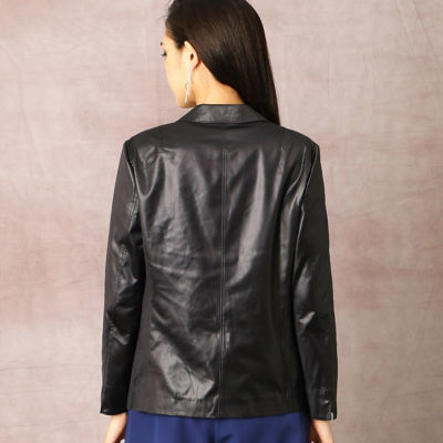 cy31 COMME CA レザージャケット 本革 黒 レディースMサイズ相当 COMME CA DE MODE 黒 レザー ジャケット 9号 羊革 コムサ - メルカリ