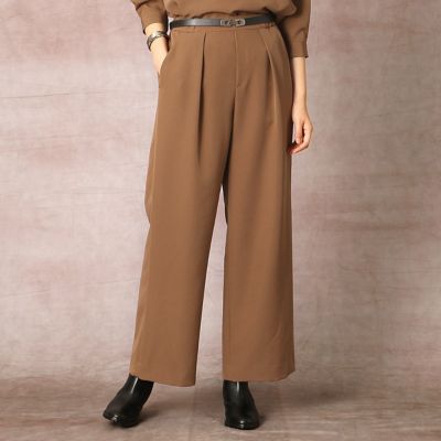 ＜COMME CA (Women)＞ポリエステルストレッチダブルクロス　ワイドパンツ（０１０８ＰＲ０３）