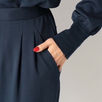 【セットアップ対応】ストレッチバックサテン　テーパードパンツ（０１０９ＰＷ０３）