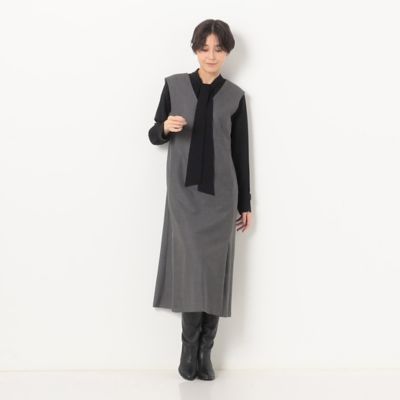 ＜三越伊勢丹/公式＞ COMME CA (Women)/コムサ 2WAYストレッチフラノ ジャンパースカート グレー ワンピース・ドレス【三越伊勢丹/公式】