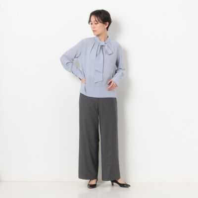 【セットアップ対応】２ＷＡＹストレッチフラノ　ストレートワイドパンツ（０１１０ＰＥ０５）