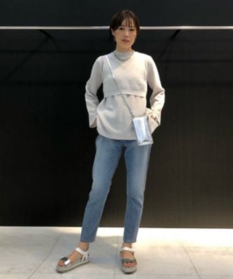 中空ストレッチデニム　ウエストリブパンツ（０１１０ＰＧ０４）