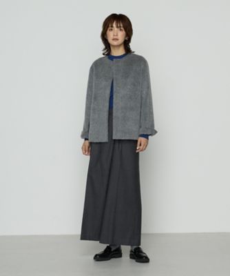 アルパカシャギー ノーカラージャコット（0110WM02） | COMME