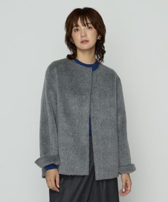 アルパカシャギー ノーカラージャコット（0110WM02） | COMME