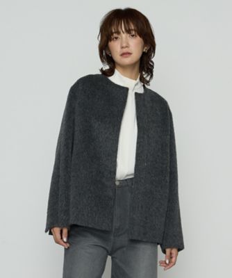 アルパカシャギー ノーカラージャコット（0110WM02） | COMME