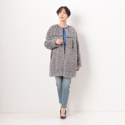 フェイクファー ロングブルゾン（0111ME03） | COMME CA